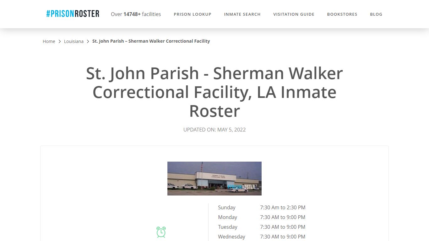 St. John Parish - Sherman Walker Correctional Facility, LA ...